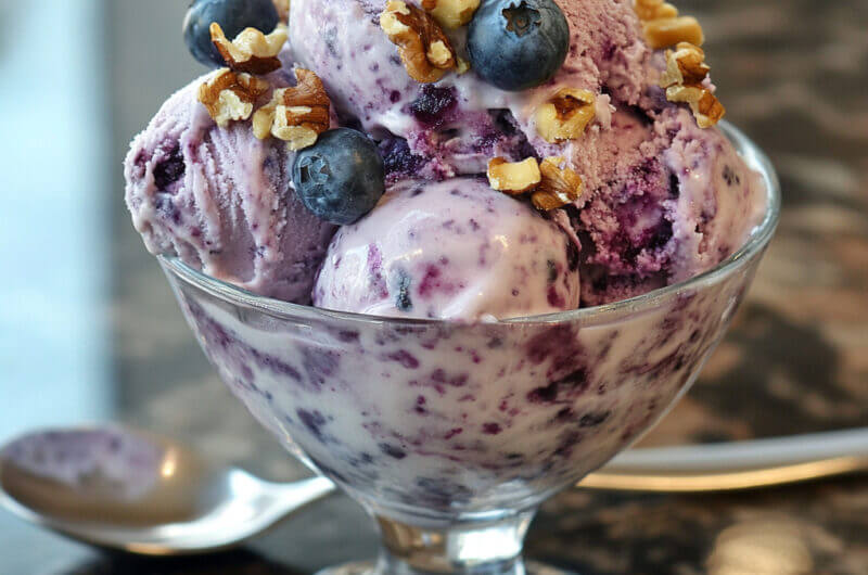 Blueberry Cheesecake Cottage Cheese Ice Cream