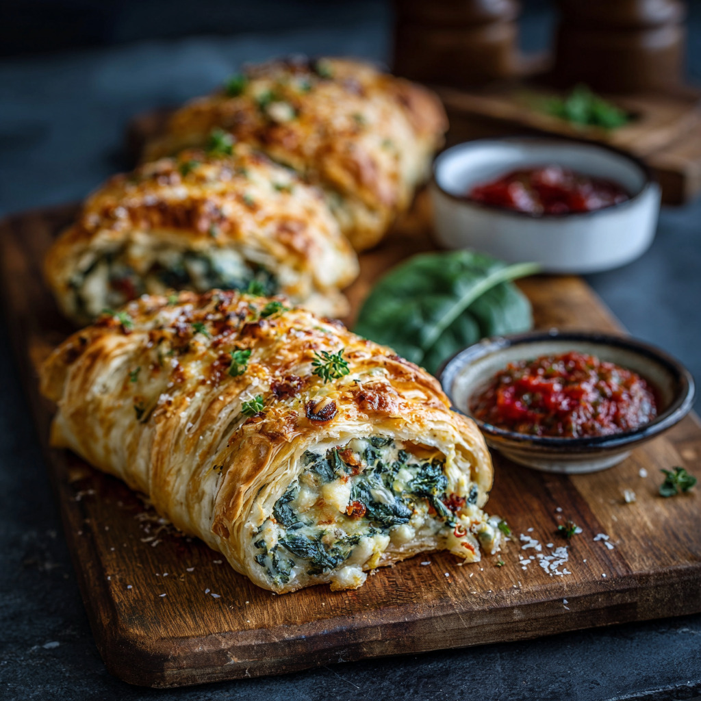 Cheesy Spinach Stuffed Pastry