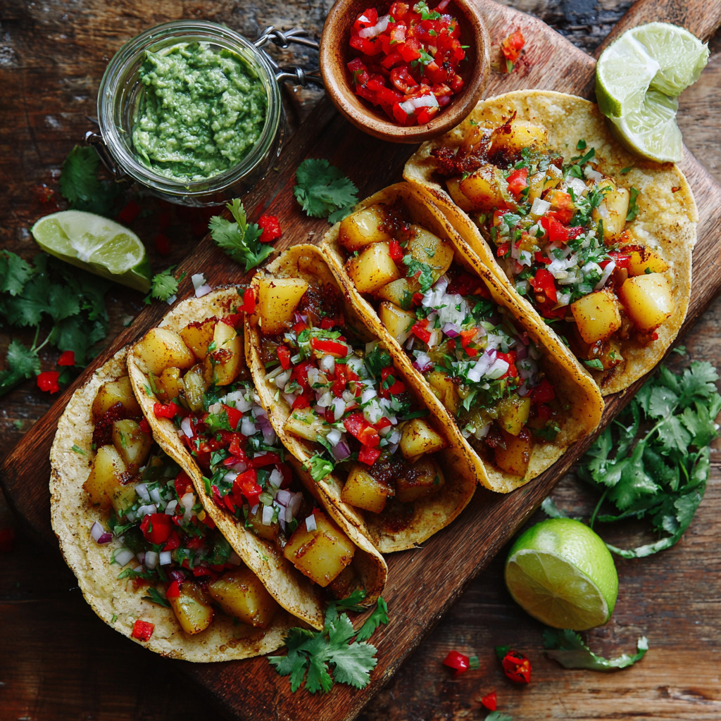 Potato Green Chile Tacos