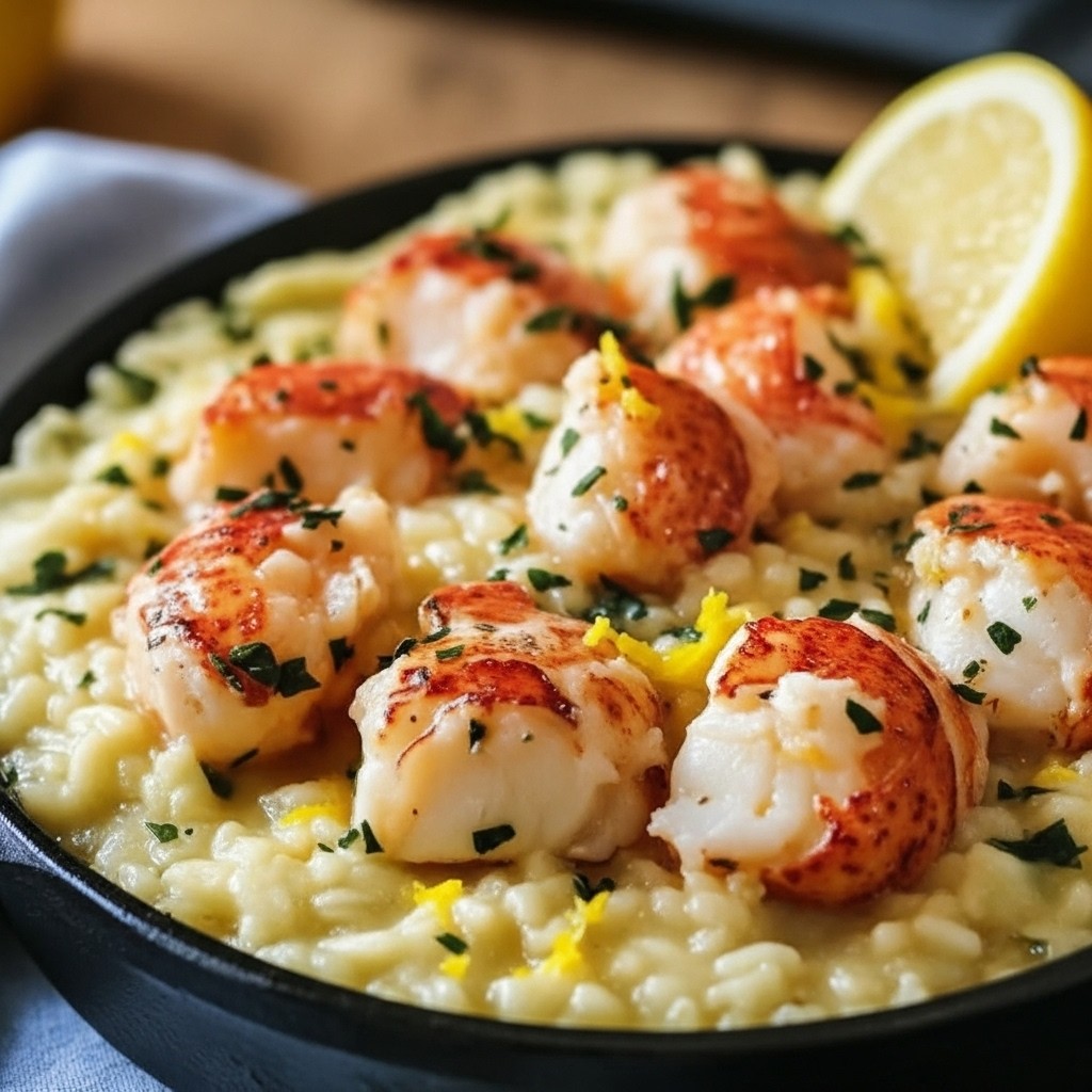 Elegant Lemon Butter Lobster Risotto